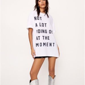 TS Nastygal not a lot going on at the moment t-shirt dress size large